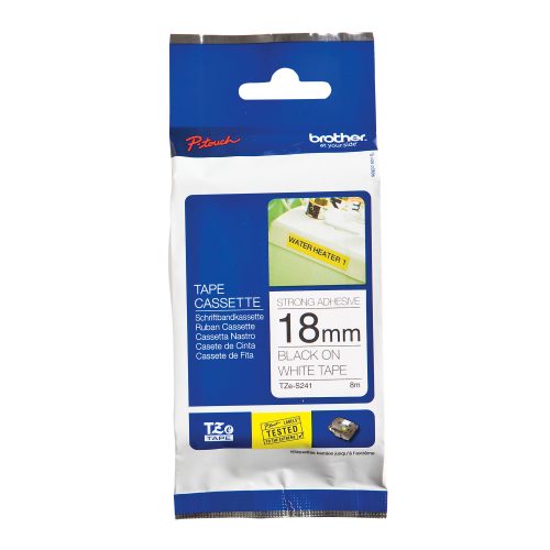 PTOUCH, PTOUCH Band, strong/adh.schwarz/weiss TZe-S241 PT-300 18 mm