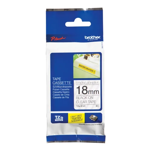 PTOUCH, PTOUCH Band, strong/adh. schwarz/klar TZe-S141 PT-2460 18 mm