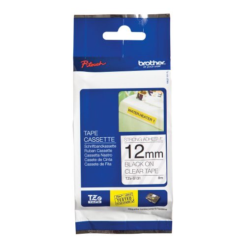 PTOUCH, PTOUCH Band, strong/adh. schwarz/klar TZe-S131 PT-300 12 mm