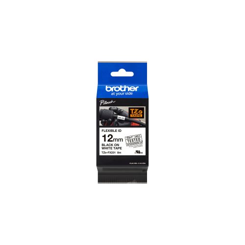 PTOUCH, PTOUCH Flexitape lamin. schwarz/weiss TZe-FX231 zu PT-550 12 mm