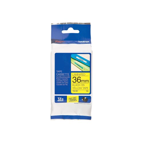 PTOUCH, PTOUCH Band, laminiert schwarz/gelb TZe-661 PT-3600 36 mm