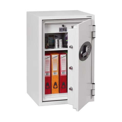 Phoenix Feuerschutztresor mit elektronischem Schloss FS0442E 84L 820 x 520 x 520 mm Weiss