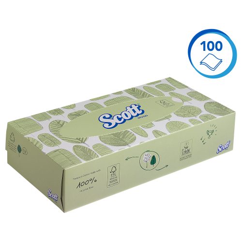 SCOTT, SCOTT Kosmetikt&uuml;cher 08837020 weiss, 2-lagig 100 Blatt