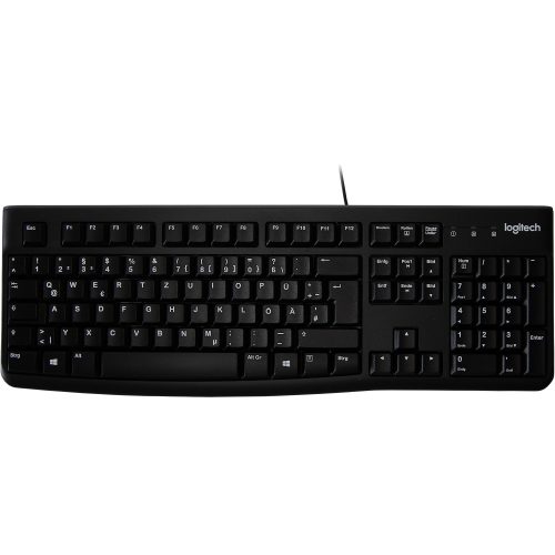 Logitech Verkabelte Tastatur K120 QWERTZ DE USB-A 1.5m Kabel Schwarz