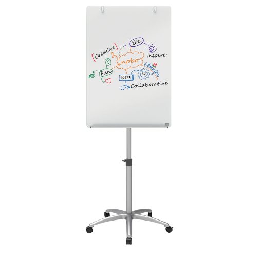 Nobo Impression Pro Mobiles Flipchart Magnetisch Glas Brillant Weiss 70 x 185 cm