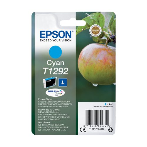 Epson, EPSON Tintenpatrone cyan T129240 Stylus SX420W 7.0ml