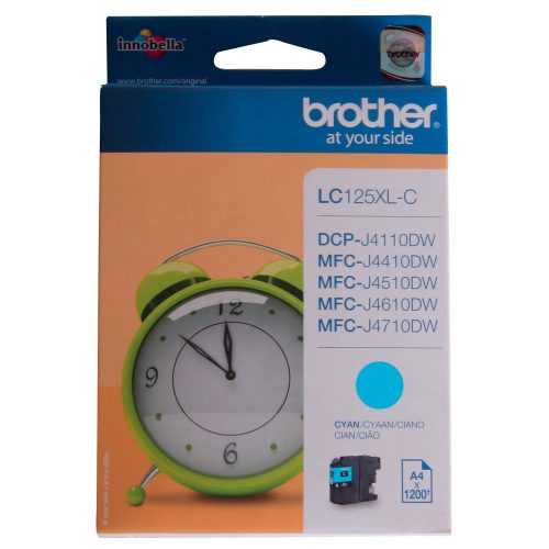 Brother, BROTHER Tintenpatrone XL cyan LC-125XLC DCP-J4110DW 1200 Seiten