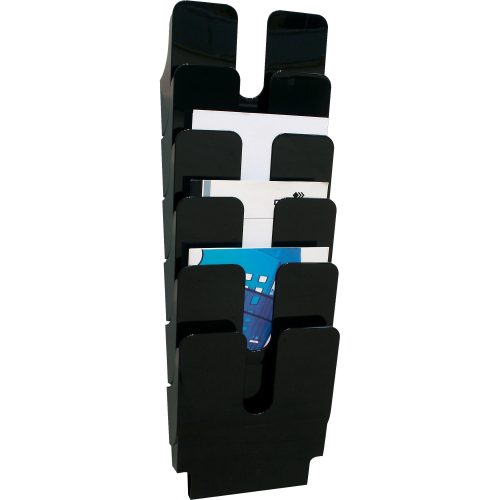DURABLE Wandprospekthalter FlexiPlus A4 Schwarz 6 Stück
