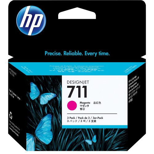 HP, HP Tintenpatrone 711 magenta CZ135A DesignJet T120/520 3x29ml