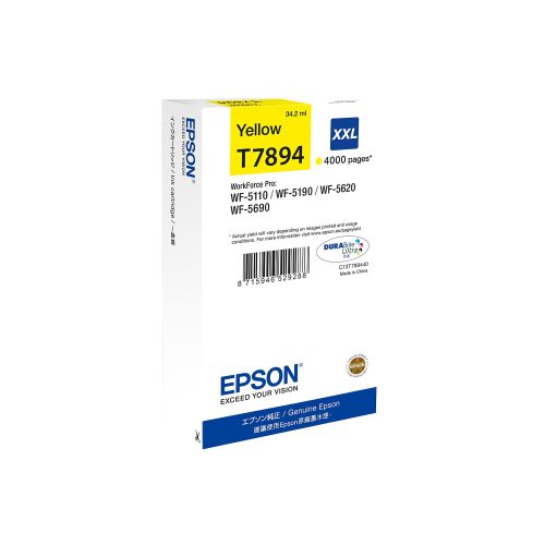 Epson, EPSON Tintenpatrone XXL yellow T789440 WF 5110/5620 4000 Seiten