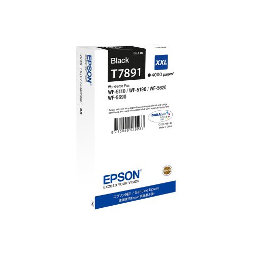 Epson, EPSON Tintenpatrone XXL schwarz T789140 WF 5110/5620 4000 Seiten