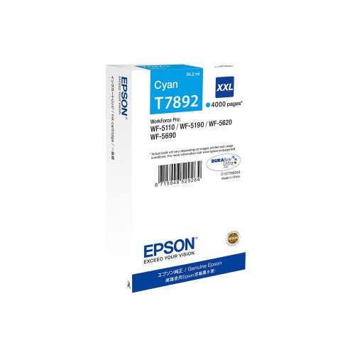 Epson, EPSON Tintenpatrone XXL cyan T789240 WF 5110/5620 4000 Seiten