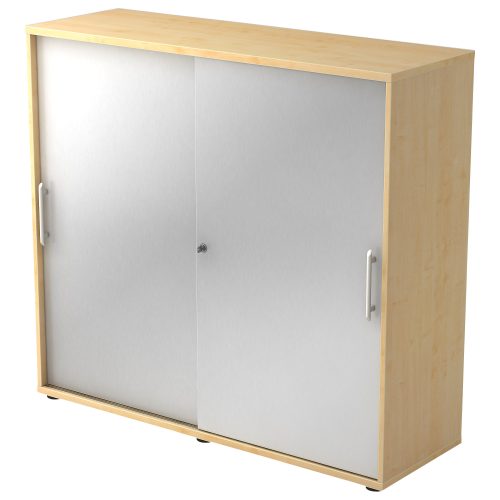 Hammerbacher Schiebetürenschrank 3FH RE Ahorn, Silber 1.200 x 400 x 1.100 mm