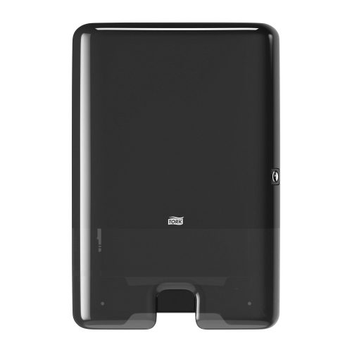 Tork Xpress Multifold Handtuchspender Multifold 552008 - H2 Papierhandtuchspender, Einzelspender, schlankes Design, Schwarz