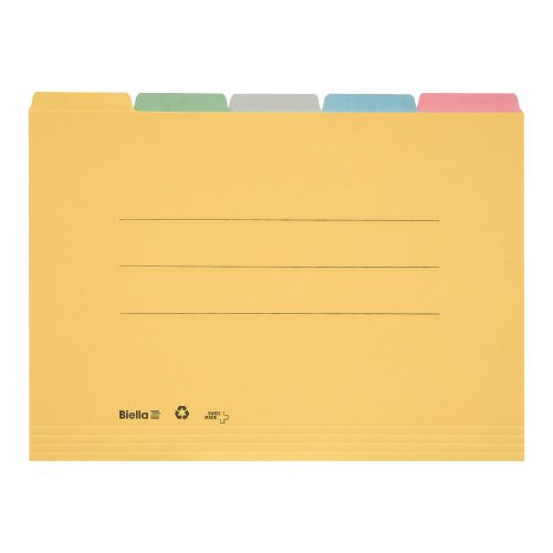 Biella, BIELLA Registermappe A4 325432.00 farbig assort., 190 Bl. 5 Stk.