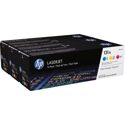 HP 131A Original Tonerkartusche U0SL1AM Cyan, Magenta, Gelb Multipack 3 Stück