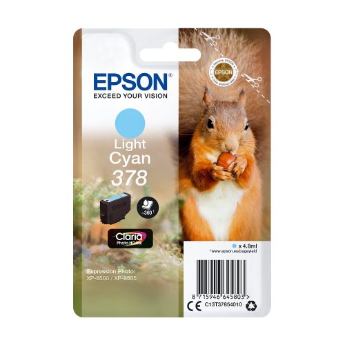 Epson, EPSON Tintenpatrone 378 light cyan T378540 XP-8500/8505 360 Seiten