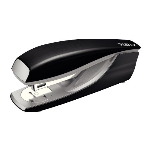 Leitz NeXXt Style Heftgerät 5562 Halber Streifen Satin Schwarz 30 Blatt 24/6, 26/6 Metall