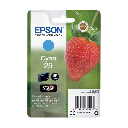 Epson Tinte T2982, 29 Original Cyan C13T29824012