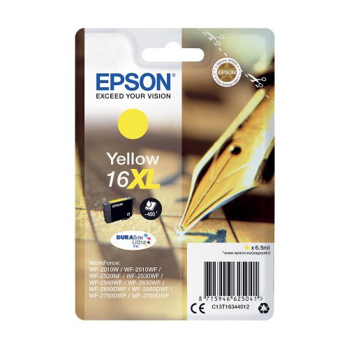 Epson, EPSON Tintenpatrone 16XL yellow T163440 WF 2010/2540 450 Seiten