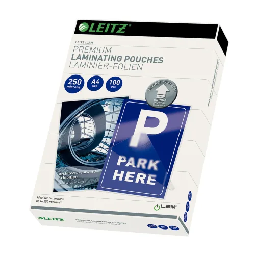 Leitz - Laminierfolie, 100 Stück, Transparent