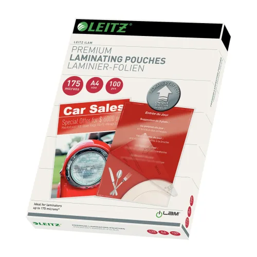 Leitz, LEITZ Laminiertasche A4 74830000 glanz, 175my 100 Stk