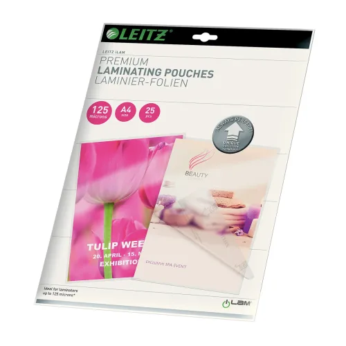 Leitz, LEITZ Laminiertasche A4 74820000 glanz, 125my 25 Stk