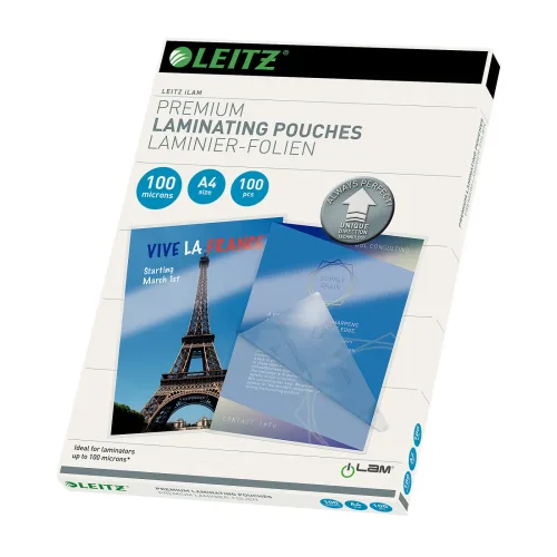 Leitz, LEITZ Laminiertasche A4 74800000 glanz, 100my 100 Stk