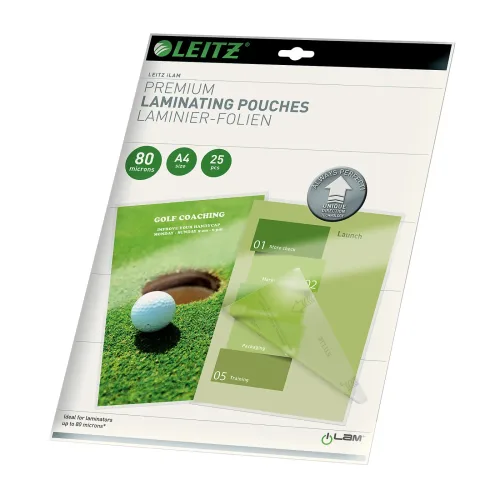 Leitz, LEITZ Laminiertasche A4 74790000 glanz, 80my 25 Stk
