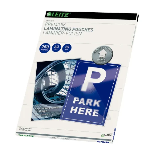 Leitz, LEITZ Laminiertasche A3 74910000 glanz, 250my 25 Stk