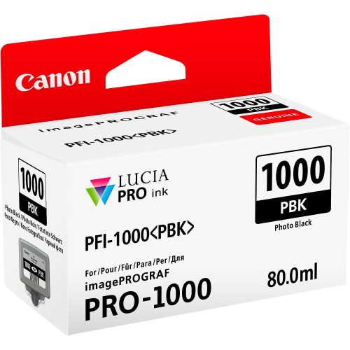 Canon, CANON Tintenpatrone photo schwarz PFI-1000 iPF PRO-1000 80ml
