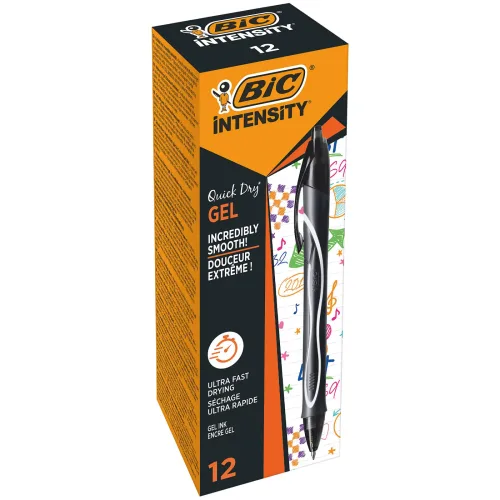 BIC, BIC Gel-ocity quick dry 949873 schwarz, 12 St&uuml;ck