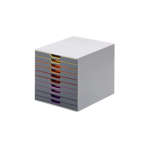 DURABLE, DURABLE Schubladenbox Varicolor 10 -C4 7610/27 farbige Griffe, 10 Schubladen