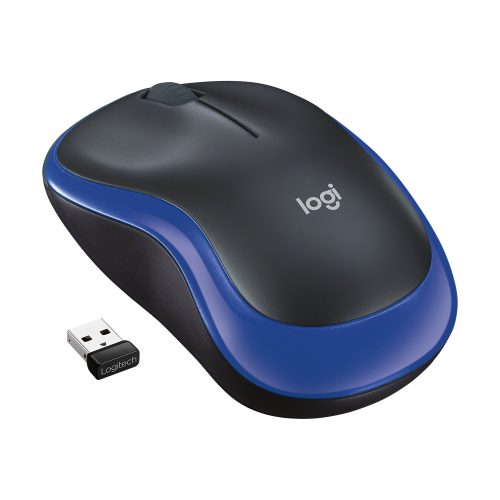 Logitech Kabellose Ergonomische Maus Beidhändig M185 Blau