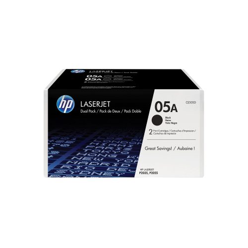 HP, HP Toner-Modul 05A schwarz CE505D LaserJet P2035/55 2 St&uuml;ck