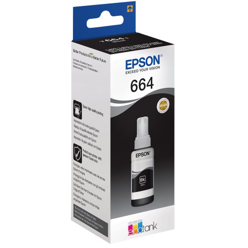 Epson, EPSON Tintenbeh&auml;lter 664 schwarz T664140 EcoTank L355/L555 4000 Seiten