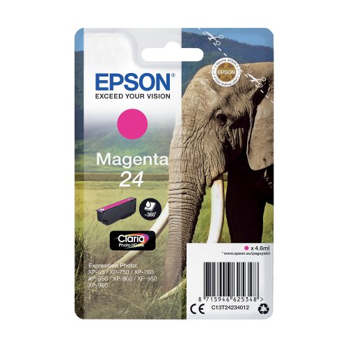 Epson, EPSON Tintenpatrone magenta T242340 XP 750/850 360 Seiten