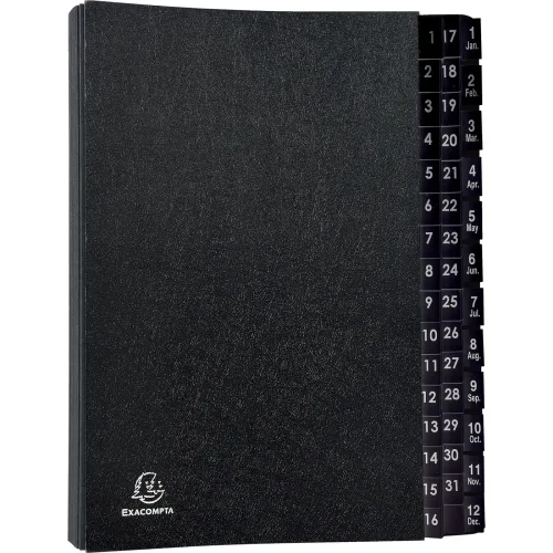 Exacompta Pultordner 57044E DIN A4 Schwarz Hartpappe