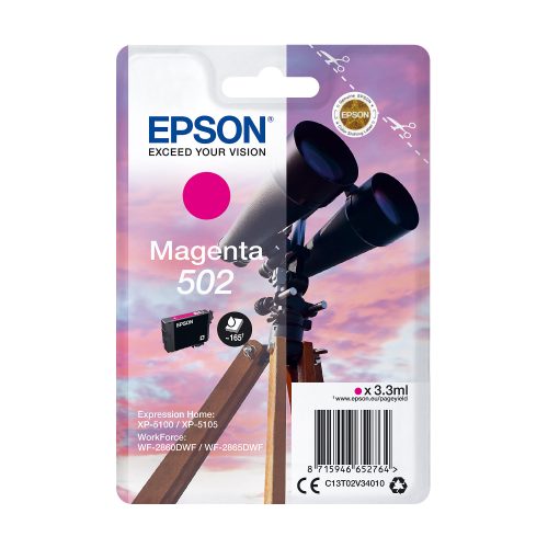 Epson, EPSON Tintenpatrone 502 magenta T02V340 WF-2860/XP-5100 160 Seiten
