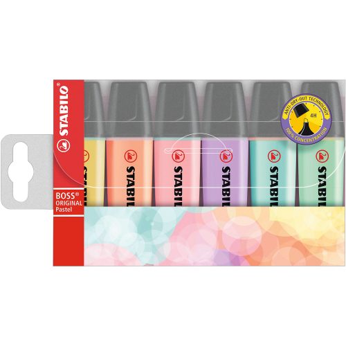 STABILO, STABILO Textmarker BOSS Pastell 70/6-2 6er Etui