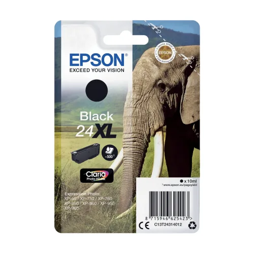 Epson, EPSON Tintenpatrone 24XL schwarz T243140 XP 750/850 500 Seiten