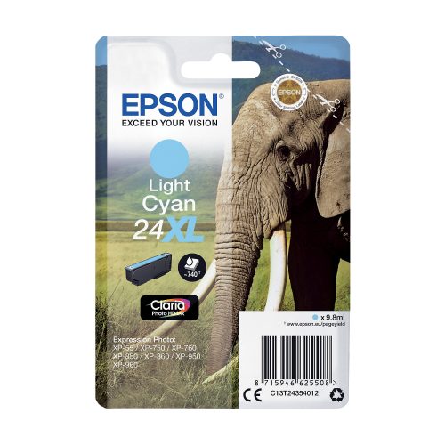 Epson, EPSON Tintenpatrone 24XL light cyan T243540 XP 750/850 500 Seiten