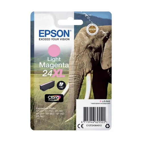 Epson 24XL Original Tintenpatrone C13T24364012 Hell Magenta