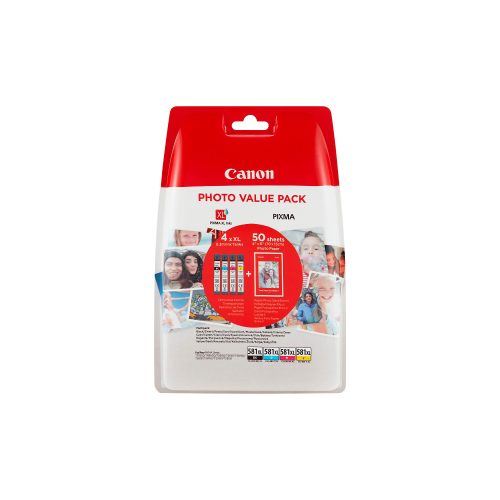 Canon Cli-581Xl Multipack + Glossy Fotopapier