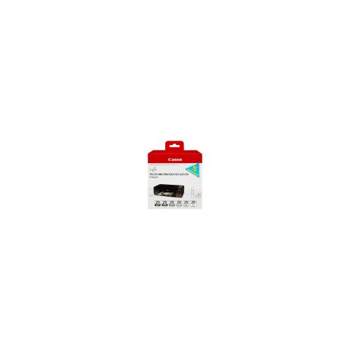 Canon PGI-29MBK/PBK/DGY/GY/LGY/CO Original Tintenpatrone Matt Schwarz, Foto Schwarz, Grau, Dunkelgrau, Hellgrau Multipack 6 Stück