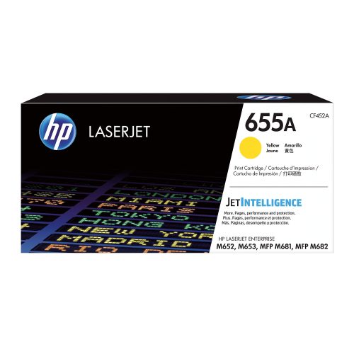 HP, HP Toner-Modul 655A yellow CF452A CLJ Enterprise M652 10'500 S.