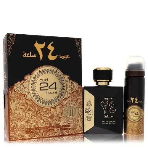 Al Zaafaran, Al Zaafaran Ard  Oud 24 Hours Eau De Parfum Spray + 1.7oz Perfumed Spray (Unisex) 100 ml