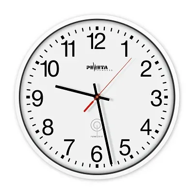 Peweta, PEWETA Funk-Wanduhr DCF77 Typ 130, Ø 300 mm, weiss