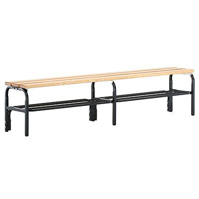 Sypro, Umkleidebank, einseitig, mit Schuhrost, Länge 2000 mm, anthrazit Sypro