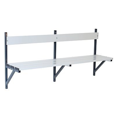 Sypro, Wandbank, Alu, L 2000 mm, anthrazit (RAL 7016)